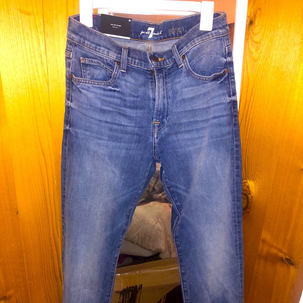 7 For All Mankind High Waist Straight Jeans